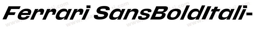 Ferrari SansBoldItali字体转换